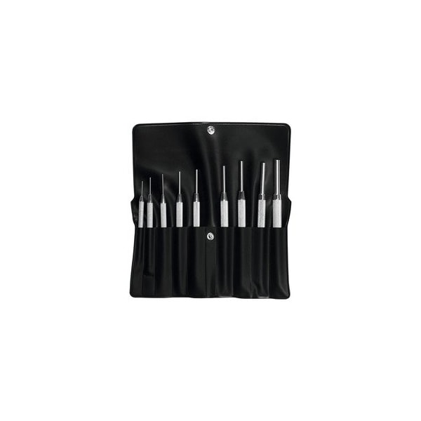 Pin Punch with Guide Sleeve Set, 9 Pc